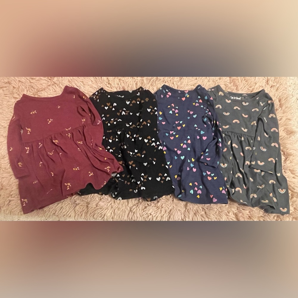 4-Piece Toddler Girl Dress Bundle – Size 2T – Cat & Jack
